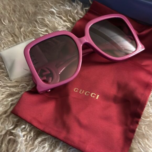 NEW Gucci GG1326S-004-58 FUSHSIA Sunglasses - Picture 13 of 13